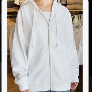 Brandy Melville white oversized hoodie